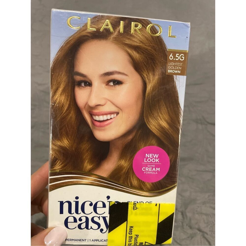 Clairol Nice and Easy Hair Dye Color 6.5G Lightest Golden Brown 3 Pack Bundle